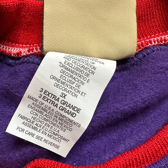 Red Hat Lady Red Hat Sweatshirt Long Sleeve Red and Purple 3x - Picture 6 of 11
